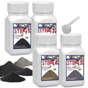 Ml20-01 Wkturn Rock Tumbler Grit Set - 4 Step Tumbling Media Coarse Medium Pre-polis