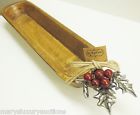 4101012 Wood Pie Detail Cracker Mango Mud Dish Holly Rimmed Kitchen Deep