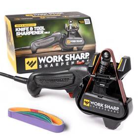 Work Sharp 662949042604 Knife And Tool Sharpener With Extra Replacement Belts