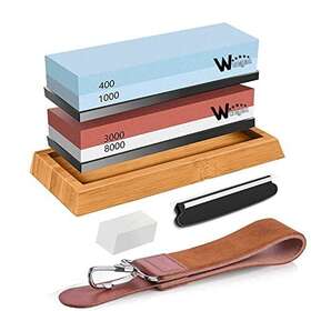 Wucgea 709414966642 Knife Sharpening Kit - 400/1000 3000/8000 Grit Japanese Whetstone Sharpener S