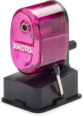 2012687-pnk X-acto 1178pnk Bulldog Vacuum Wall Mount Manual Pencil Sharpener Pink