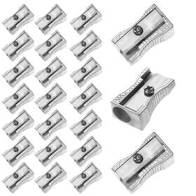 Znbyl0rad Xthrotsenk 629552 1 24 Pcs Pencil Sharpener Handheld Metal Mini Sharpeners Single Hole Rec