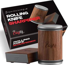 Yangjiang Zhuohao Hardware Products Co. Ltd 725792346975 Chefka Rolling Knife Sharpener Kit For Kitchen - Stainless Steel Helix Disc Dia