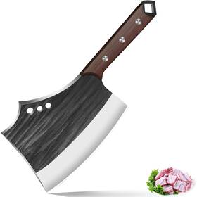 Juchi10 Yclxlzk 7.68 Inch Meat Cleaver Knife For Bone Cutting Full Tang Japanese Chef Choppi