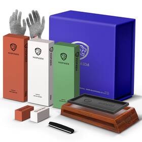 Yeopasda 717717519199 Extra Large Knife Sharpening Stone Kit - Thickered 3 Side Grit 400/1