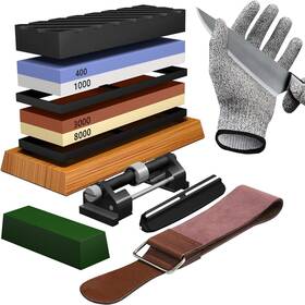Ya-03 Yeopasda Knife Sharpening Stone Kit Premium 4 Side Grit 400/1000 3000/8000 Whetstone
