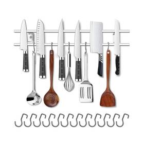 Yiiyiin 655365749950 24-inch Magnetic Knife Holder For Wall 304 Stainless Steel ... Fas