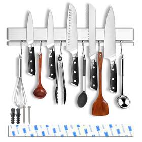 Kmh17 Yiiyiin Strong Magnetic Knife Holder For Wall 17 Inch No-drill Strip W