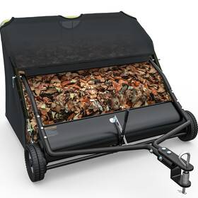 Yintatech 197839156777 42in Lawn Sweeper Tow Behind 20 Cu. Ft Leaf Grass Collector Garde