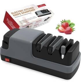 Yl-d004-grey-02 Yoorleay 4-in-1 Electric Knife Sharpener For Straight Blade And Serrated Knives Kitchen