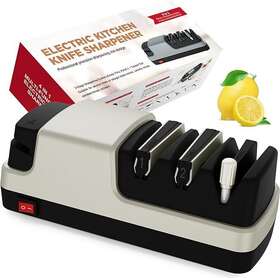 Yoorleay-4in1-slv Yoorleay Electric Knife Sharpener 4-in-1 Straight Blade Knives - Silver