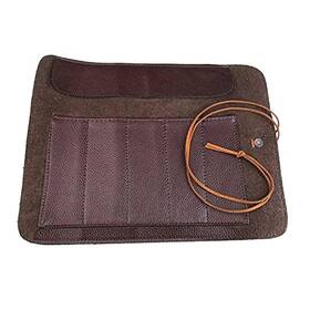 Yountiger 760855172184 1pc Tools Roll Up Bag Lightweight Portable Leather Storage Case Pouch O