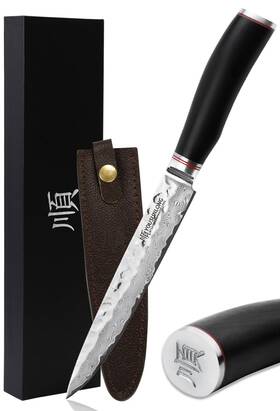 Yousunlong Sl-dk1096b Carving Knives 8 Inch Slicing Japanese Hammered Damascus Na