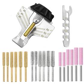 Yuentoen 973988697149 20 Pcs Chainsaw Sharpening Attachment Kit With Angle Guide And Diamond Burr G