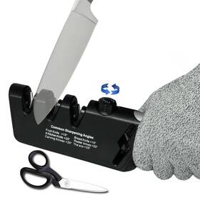 Zcircle 753570626254 4-stage Adjustable 10-35 Degree Professional Knife Sharpener With Cut-resist
