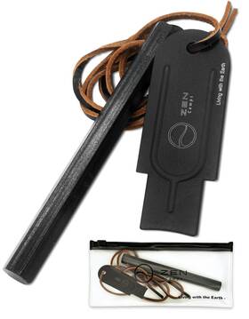 Zen Camps 595640319033 Hexa Fire Starter - Hexagon Ferro Rod With 6 Wide Striking Surfaces