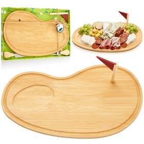 Jne-ziliny-4169 Ziliny Golf Cheese Board Gift Set Party Favor Prizes Charcuterie Wood Wit
