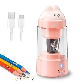 Zmol 666985058025 Electric Pencil Sharpener Pink Bunny For Colored