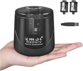 Zmol-11 Zmol 719209246606 Battery Operated Electric Pencil Sharpener Quick 1 Piece Black2