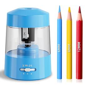 Jy-032blue Zmol Electric Pencil Sharpener Battery Operated Power Kids For Colored And Blue
