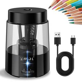 Jy025p Zmol Electric Pencil Sharpener Automatic Sharpeners Kids A-black
