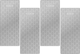 Zoyiancy 705353823039 4 Piece Diamond Sharpening Stone Set Honeycomb Surface Whetstone With Non-slip