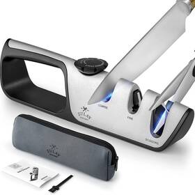 Zulay Kitchen Z-3-in-1-kn-shr-bl-slv 3 In 1 Knife And Scissor Sharpener With Adjustable Angle