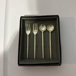 Thirstystone 4-PIECE Champagne Cocktail Fork & Spoon Set, New. Fixed Price $12.00.