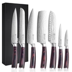 Paudin Chef Knife Set 7 Pieces Kitchen High Carbon Stainless Steel. Fixed Price $201.55.