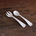 Beatriz Ball Vida Havana Large Salad Servers 11.75" White Melamine Serving. Fixed Price $29.75.