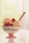 Anthropologie Caf Violette Handpainted Stoneware Ice Cream Bowl Pink. Fixed Price $29.99.