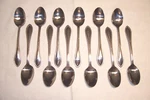 12 Wallace American Tradition 18/10 Stainless Steel Coffee Dessert Teaspoons. Fixed Price $109.99.