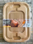 Gibson Home Sequoia Beechwood Cutting Board Built Grooves & Flat Side. Fixed Price $23.95.