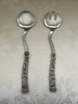 Cuisinox Mcm Mid Century Modern Salad Serving Spoon & Fork Set Wires Beads. Fixed Price $14.99.