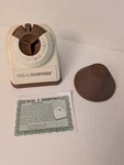 Vtg Dial-x Knife Sharpener 1970S Kitchen Product Brown W/ Cap Snaffler. Fixed Price $14.00.