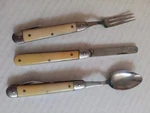 Vintage Hobo Knife Pocket Set With Screwdriver Can & Bottle Openers.. Fixed Price $49.99.
