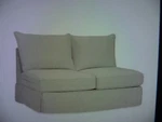 Pottery Barn Comfort Sectional Armless Love Seat Knife Edge Slipcover. Fixed Price $179.00.