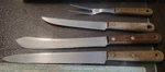 Dexter Super Stainless Freeport, Ma. 4PC Set Knifes & Fork. Wood Handles. Fixed Price $29.99.
