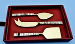Anthropologie Mother Of Pearl Cheese Knives Made India Nib. Fixed Price $25.00.