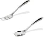 All-clad T231 Stainless Steel Cook Serving Fork W/solidspoon 10 Inch. Fixed Price $74.99.
