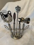 Godinger Bar Tool Set, Whimsical Theme/faces. Fixed Price $25.00.