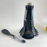 6 Piece Kitchen Utensil Set With Rotating Stand. Fixed Price $10.99.