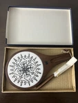 Vintage Imperial Deluxe Hostess Server Satin Walnut Cheese Board Set Box Mcm. Fixed Price $28.95.