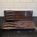 Cutco Knife 9 Piece Set Bakelite Holders Sharpening 32 33 34 35 36 37 38 40 41. Fixed Price $130.47.