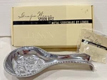 Lenox Embossed Spoon Rest Grape Weave Metal Serveware With Box Vintage. Fixed Price $12.74.