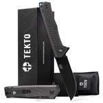 Tekto F1 Alpha Folding Pocket Knife - Modified Straight Back Blade,titanium C.... Fixed Price $250.09.
