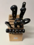 Wustof Germany 13 Piece Block Set W/ & Sharpener Kitchen Shears 11 Knives. Fixed Price $155.00.