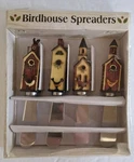 Vintage Warren Kimble Birdhouse Spreaders 2000 Party Cheese Knives Set Of 4. Fixed Price $10.00.