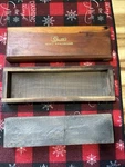 Vintage Smiths Soft Arkansas Natural Sharpening Stone With Wooden Box. Fixed Price $40.00.
