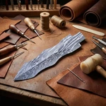 Usa Sword & Blade Armory Damascus Steel Wavy Dagger Blank 11" Knife Making Diy. Fixed Price $32.39.